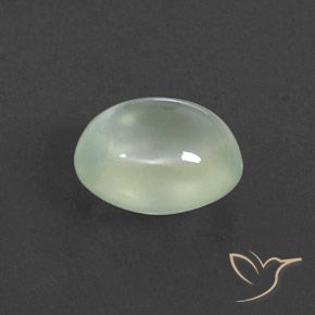 2.92캐럿 천연 Light Yellowish Green  프레나이트, 타원형, 투명/반투명