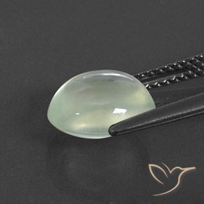 2.92캐럿 천연 Light Yellowish Green  프레나이트, 타원형, 투명/반투명