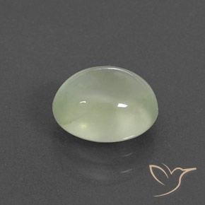 2.60캐럿 천연 Medium Green  프레나이트, 타원형, 투명/반투명
