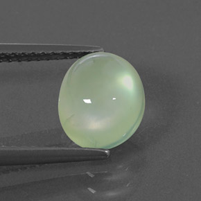 3.09캐럿 천연 Light Green  프레나이트, 투명한, 9.3×7.9 mm, 투명/반투명