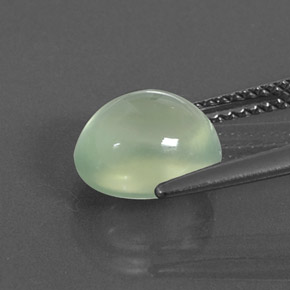 3.09캐럿 천연 Light Green  프레나이트, 투명한, 9.3×7.9 mm, 투명/반투명