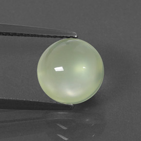 2.99캐럿 천연 그린 프레나이트, 투명한, 8.77 mm, 투명/반투명