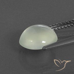 2.83캐럿 천연 Warm Light Green  프레나이트, 타원형, 투명/반투명