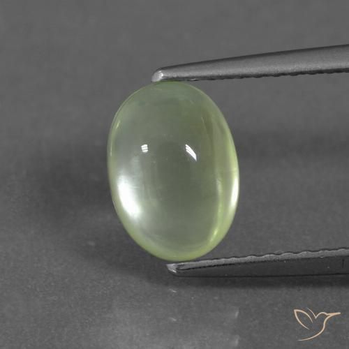 1.69ct 자연스러운 Medium Green  프레나이트, 타원형, 투명한