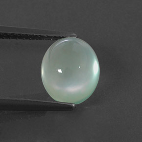 2.82캐럿 천연 그린 프레나이트, 투명한, 8.6×7.3 mm, 투명/반투명