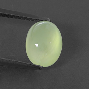 2.48캐럿 천연 그린 프레나이트, 투명한, 9.2×7.2 mm, 투명/반투명