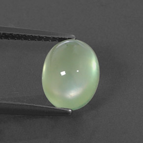 2.63캐럿 천연 그린 프레나이트, 투명한, 9.2×7.1 mm, 투명/반투명