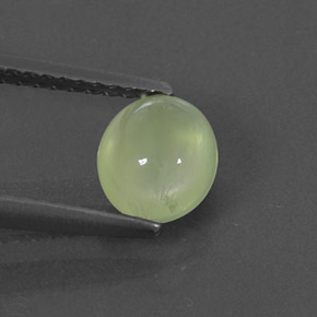 0.99캐럿 천연 그린 프레나이트, 투명한, 6.6×5.8 mm, 투명/반투명