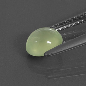 0.99캐럿 천연 그린 프레나이트, 투명한, 6.6×5.8 mm, 투명/반투명