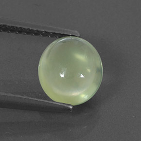 1.43캐럿 천연 그린 프레나이트, 타원형 컷, 7.8×6.8 mm, 투명한