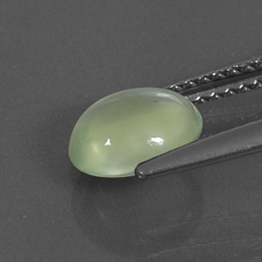 1.43캐럿 천연 그린 프레나이트, 타원형 컷, 7.8×6.8 mm, 투명한