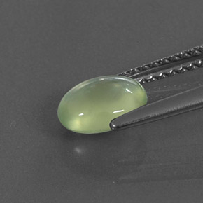 1.04캐럿 천연 그린 프레나이트, 투명한, 7.3×5.8 mm, 투명/반투명