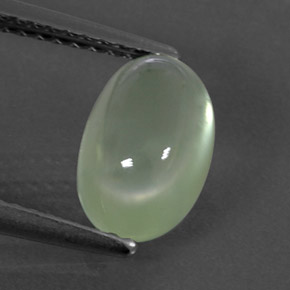 2.43캐럿 천연 그린 프레나이트, 투명한, 9.3×6.2 mm, 투명/반투명
