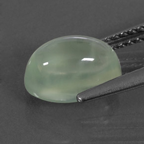2.43캐럿 천연 그린 프레나이트, 투명한, 9.3×6.2 mm, 투명/반투명