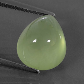 5.44캐럿 천연 그린 프레나이트, 투명한, 10.6×9.1 mm, 투명/반투명