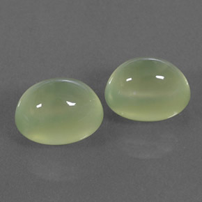 캐럿 천연 그린 프레나이트 보석, 투명한, 9.1×7 mm, 투명/반투명