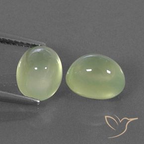 4.75ctw 자연스러운 Yellow Green  프레나이트, 타원형, 투명/반투명