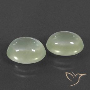 6.09캐럿 천연 Olive Green  프레나이트 보석, 타원형, 투명한