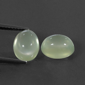 5.49캐럿 천연 그린 프레나이트 보석, 투명한, 9.2×7.2 mm, 투명/반투명