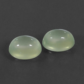 5.49캐럿 천연 그린 프레나이트 보석, 투명한, 9.2×7.2 mm, 투명/반투명
