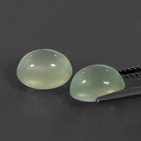5.49캐럿 천연 그린 프레나이트 보석, 투명한, 9.2×7.2 mm, 투명/반투명