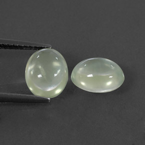 3.56캐럿 천연 그린 프레나이트 보석, 타원형 컷, 8.7×6.9 mm, 투명한