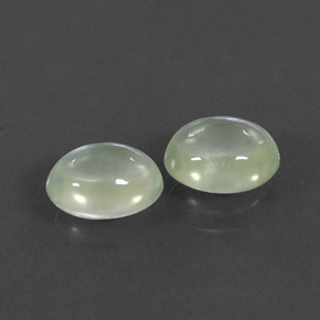 3.56캐럿 천연 그린 프레나이트 보석, 타원형 컷, 8.7×6.9 mm, 투명한