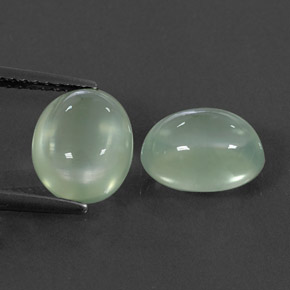 4.71캐럿 천연 매우 밝은 세이지 그린 프레나이트 보석, 타원형 컷, 9.2×7.6 mm, 투명한