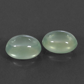 4.71캐럿 천연 매우 밝은 세이지 그린 프레나이트 보석, 타원형 컷, 9.2×7.6 mm, 투명한