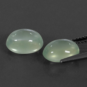 4.71캐럿 천연 매우 밝은 세이지 그린 프레나이트 보석, 타원형 컷, 9.2×7.6 mm, 투명한