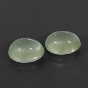 캐럿 천연 그린 프레나이트 보석, 투명한, 9.7×7.8 mm, 투명/반투명