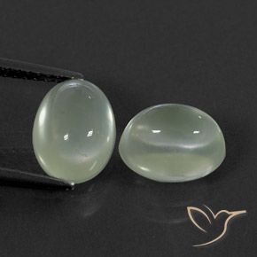 4.75ctw 자연스러운 Light Green  프레나이트, 타원형, 투명/반투명