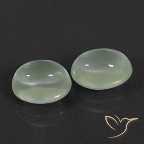 4.75캐럿 천연 Light Green  프레나이트 보석, 타원형, 투명/반투명