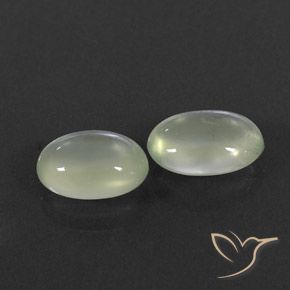3.52캐럿 천연 Pale Green  프레나이트 보석, 타원형, 투명/반투명