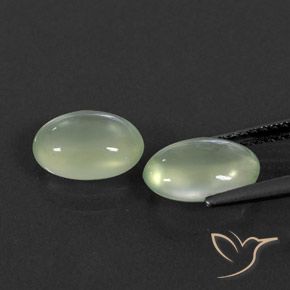 3.52캐럿 천연 Pale Green  프레나이트 보석, 타원형, 투명/반투명