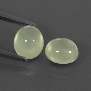 캐럿 천연 그린 프레나이트 보석, 투명한, 6.9×6 mm, 투명/반투명