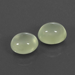 캐럿 천연 그린 프레나이트 보석, 투명한, 6.9×6 mm, 투명/반투명