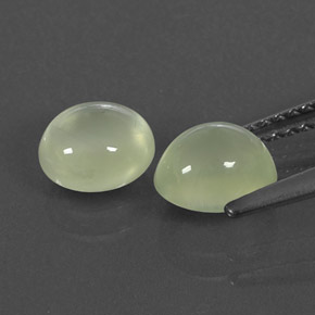 캐럿 천연 그린 프레나이트 보석, 투명한, 6.9×6 mm, 투명/반투명