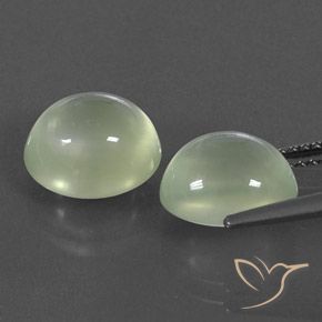 7.78캐럿 천연 Light Green  프레나이트 보석, 타원형, 투명/반투명