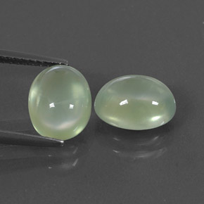 4.90캐럿 천연 그린 프레나이트 보석, 투명한, 9.3×7.3 mm, 투명/반투명