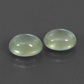 4.90캐럿 천연 그린 프레나이트 보석, 투명한, 9.3×7.3 mm, 투명/반투명