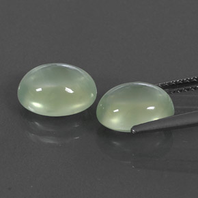 4.90캐럿 천연 그린 프레나이트 보석, 투명한, 9.3×7.3 mm, 투명/반투명