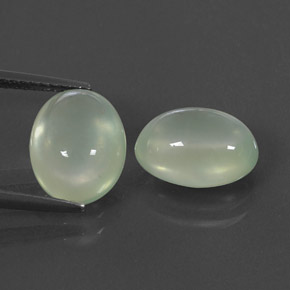 캐럿 천연 그린 프레나이트 보석, 투명한, 10.9×8.5 mm, 투명/반투명
