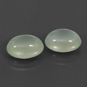 캐럿 천연 그린 프레나이트 보석, 투명한, 10.9×8.5 mm, 투명/반투명
