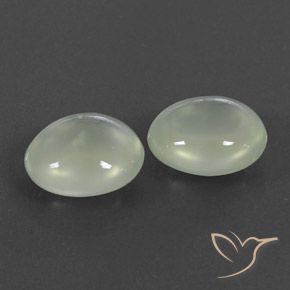 5.53캐럿 천연 Olive Green  프레나이트 보석, 타원형, 투명/반투명