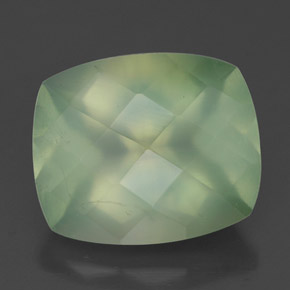 5.67캐럿 천연 Medium Green  프레나이트, 투명한, 12×9.9 mm, 투명/반투명