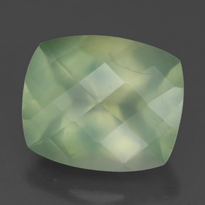 5.67캐럿 천연 Medium Green  프레나이트, 투명한, 12×9.9 mm, 투명/반투명
