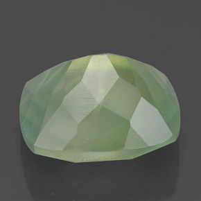 5.67캐럿 천연 Medium Green  프레나이트, 투명한, 12×9.9 mm, 투명/반투명