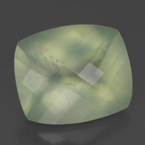 5.24캐럿 천연 그린 프레나이트, 투명한, 11.9×10 mm, 투명/반투명