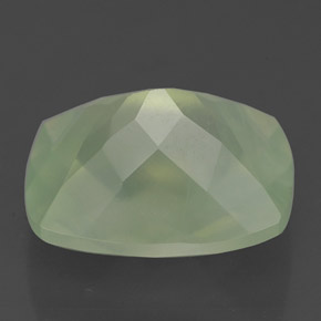 5.24캐럿 천연 그린 프레나이트, 투명한, 11.9×10 mm, 투명/반투명